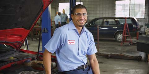 Portrait of auto shop mechanic