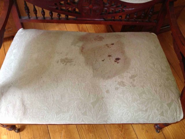 Upholstery With Stain — Valley, NY — Classic Carpet and Upholstery Cleaning