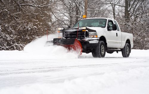 Pickup Truck Plowing The Road - Bucyrus, OH - A Cut Above Tree Trimming and Removal