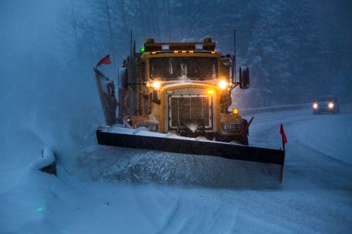 Plowing The Highway At Night - Bucyrus, OH - A Cut Above Tree Trimming and Removal