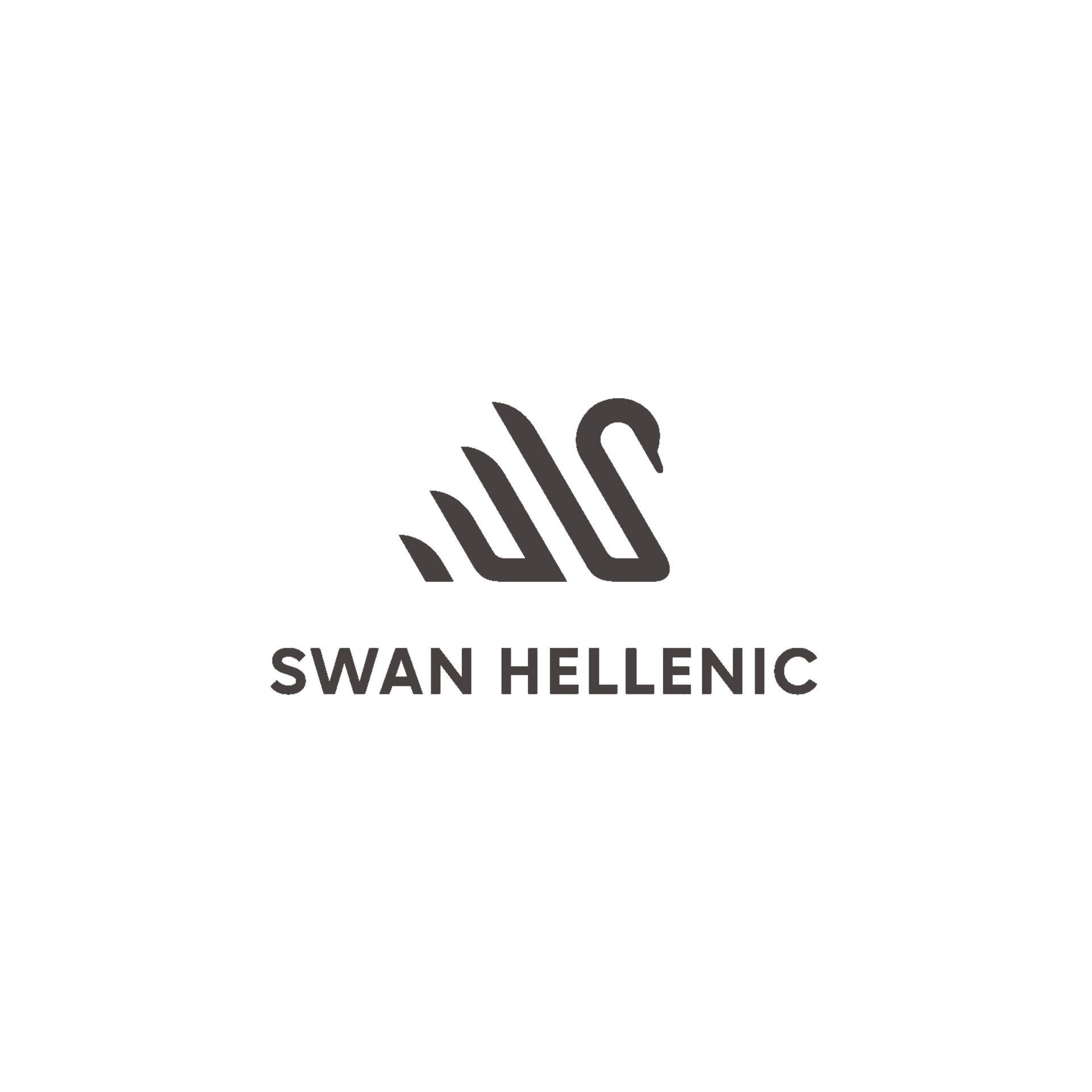 A logo for swan hellenic with a swan on it.