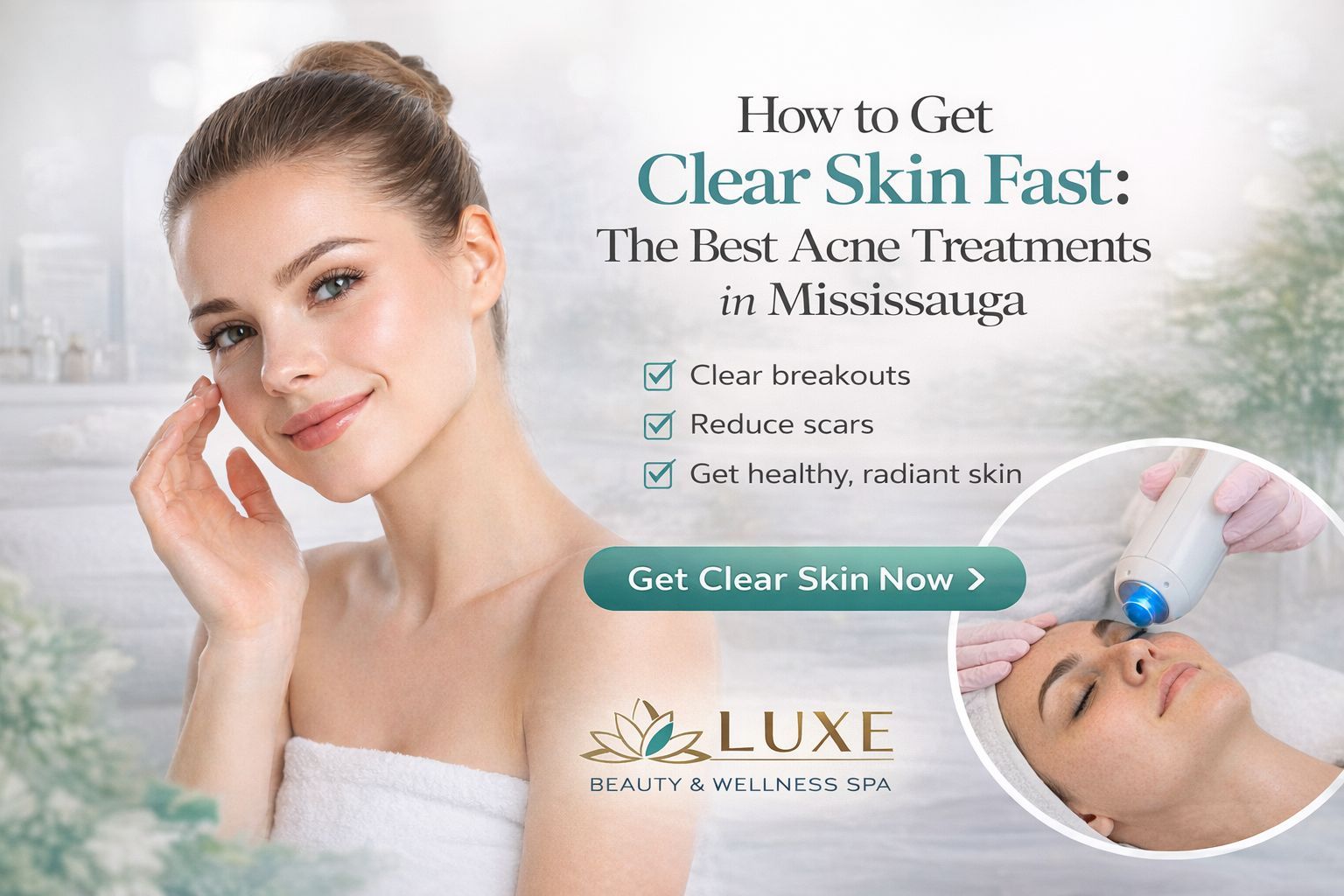 Clear skin results from professional acne treatment in Mississauga at Luxe Beauty & Wellness Spa