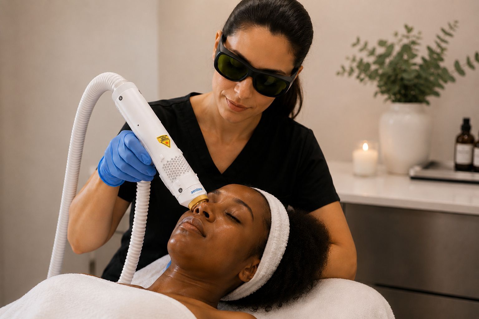 Advanced laser treatment for melasma and facial pigmentation using technology-guided corrective skin care at Luxe Beauty and Wellness Spa.