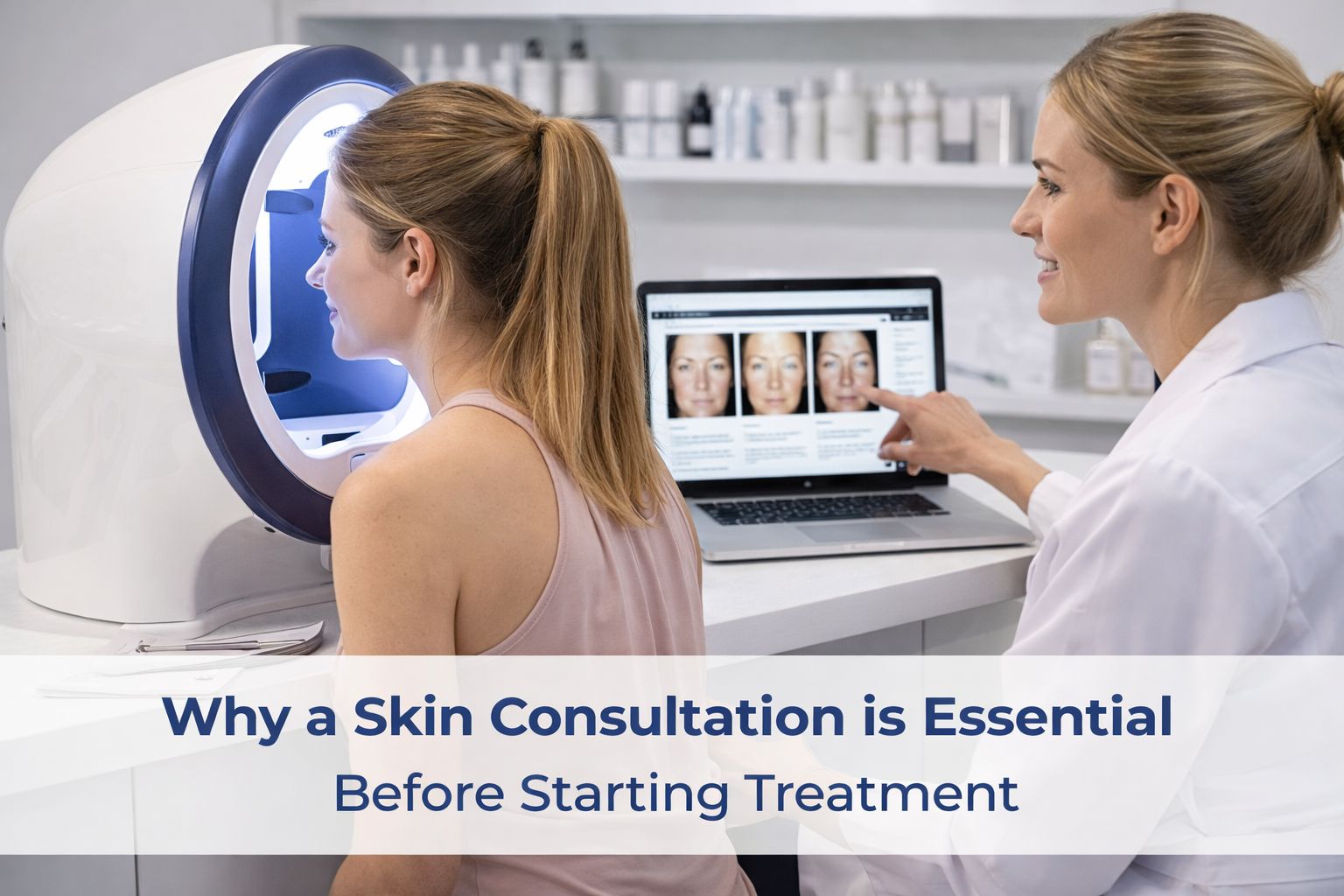 Skin consultation at medical spa in Mississauga before starting skin treatment