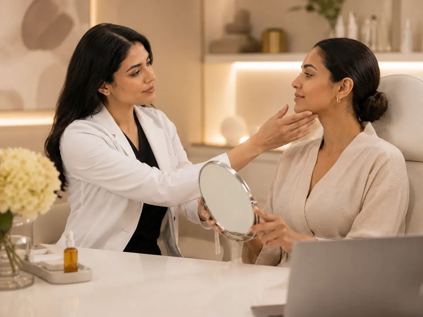 Personalized skin reassessment and treatment planning at Luxe Beauty in Mississauga