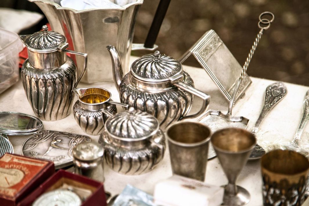 servizio da tè in argento