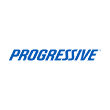 The progressive logo is blue and white on a white background.