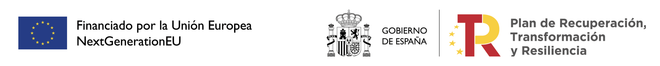 Logos: European Union flag, Spanish coat of arms, and