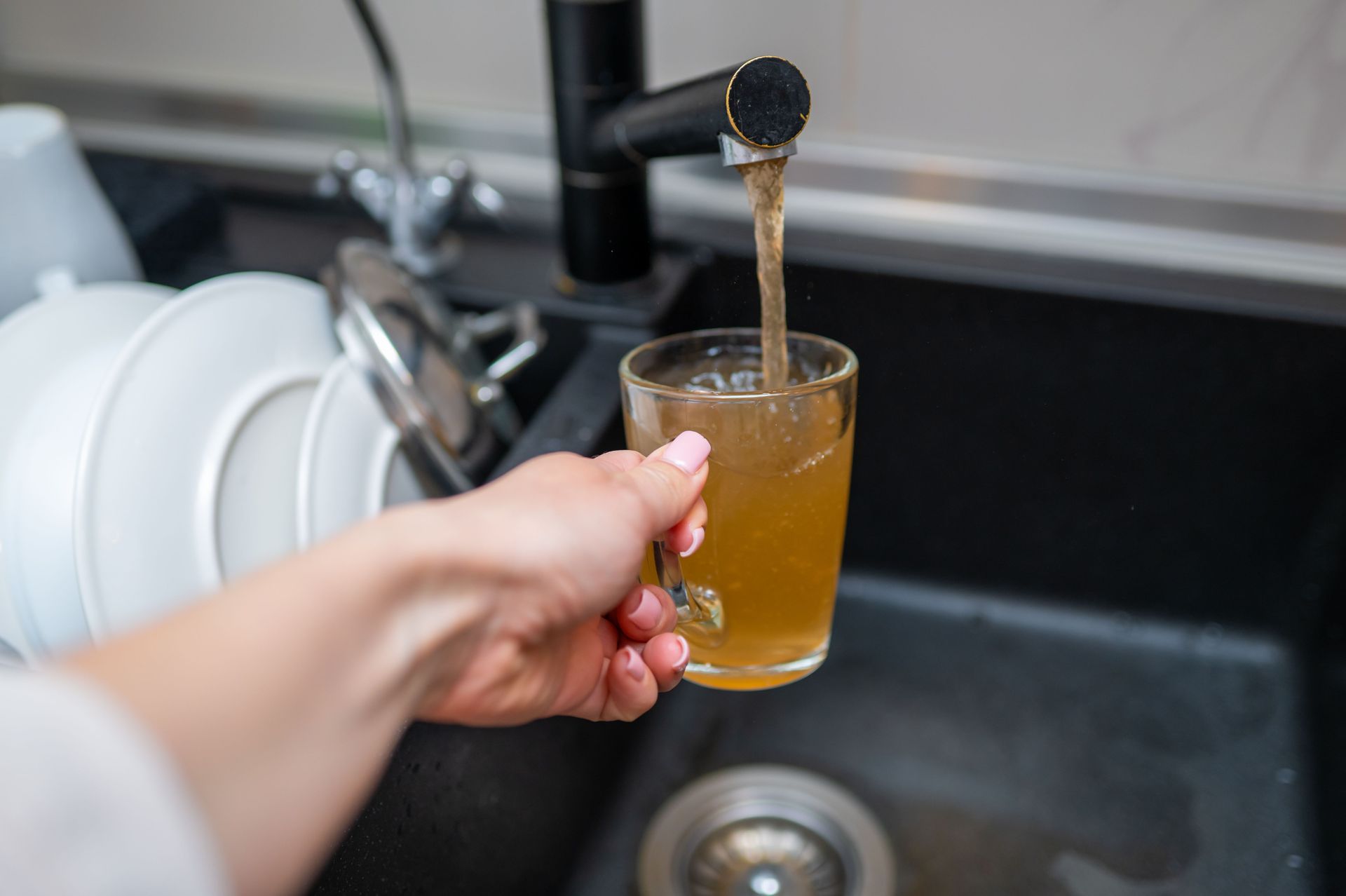 Brown, Rusty Water from Tap Brisbane 