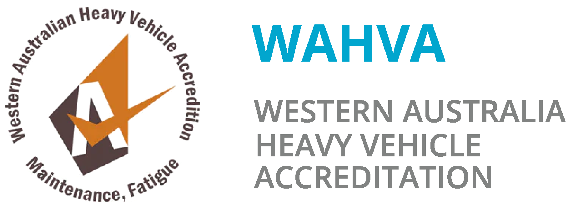 WAHVA logo: Text and circular emblem for Western Australian Heavy Vehicle Accreditation.