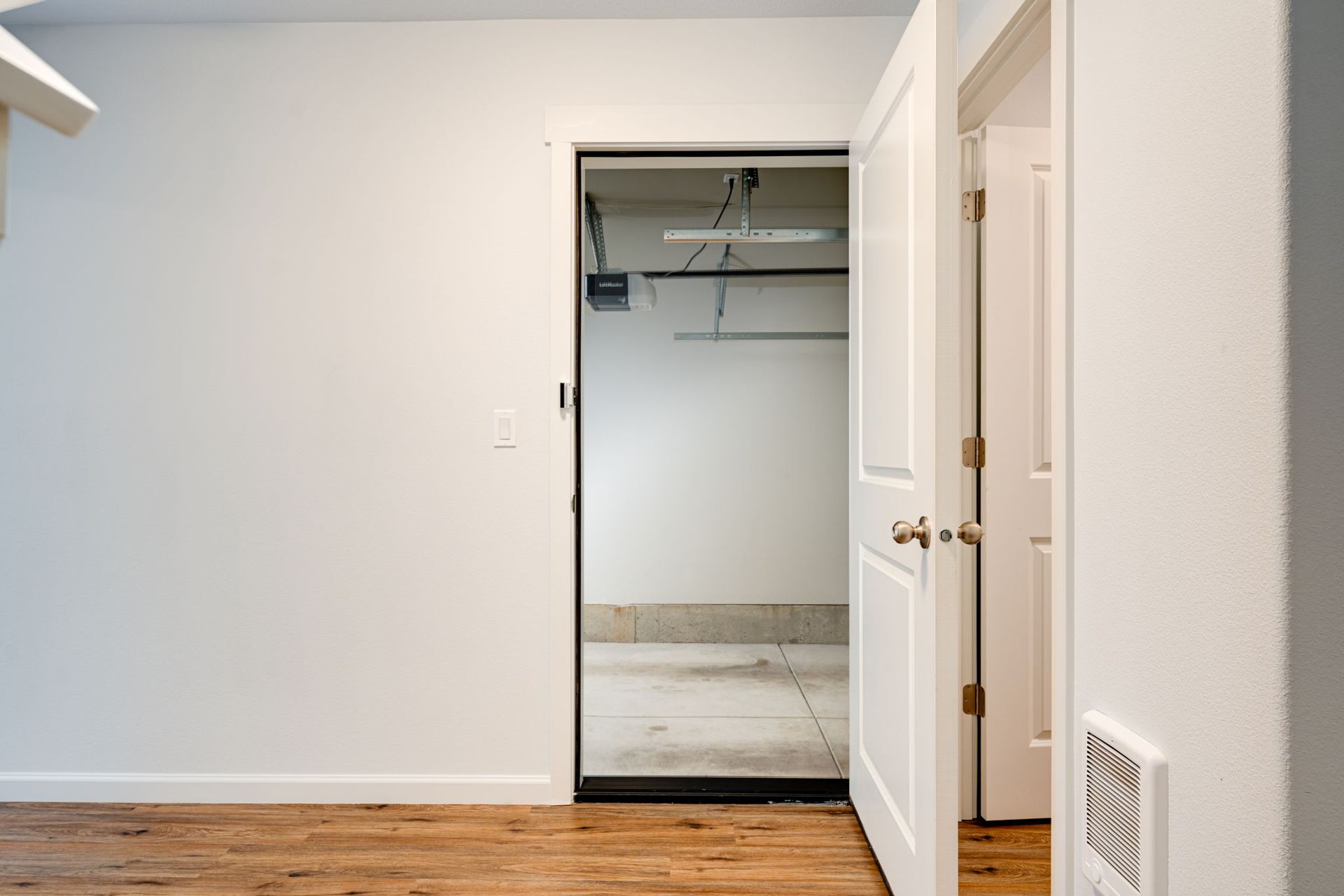 Door to garage from entryway