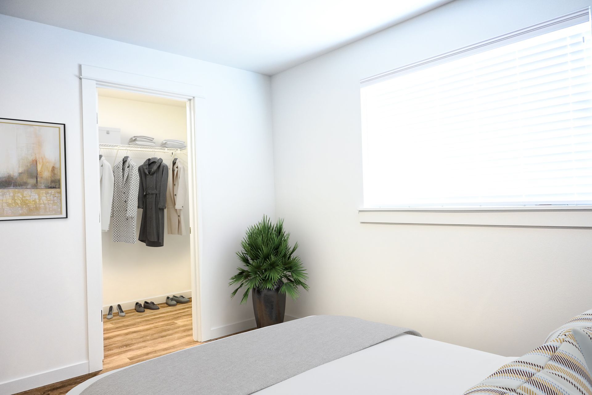 2 bedroom 2 bathroom - bedroom 2 with view of walk-in closet