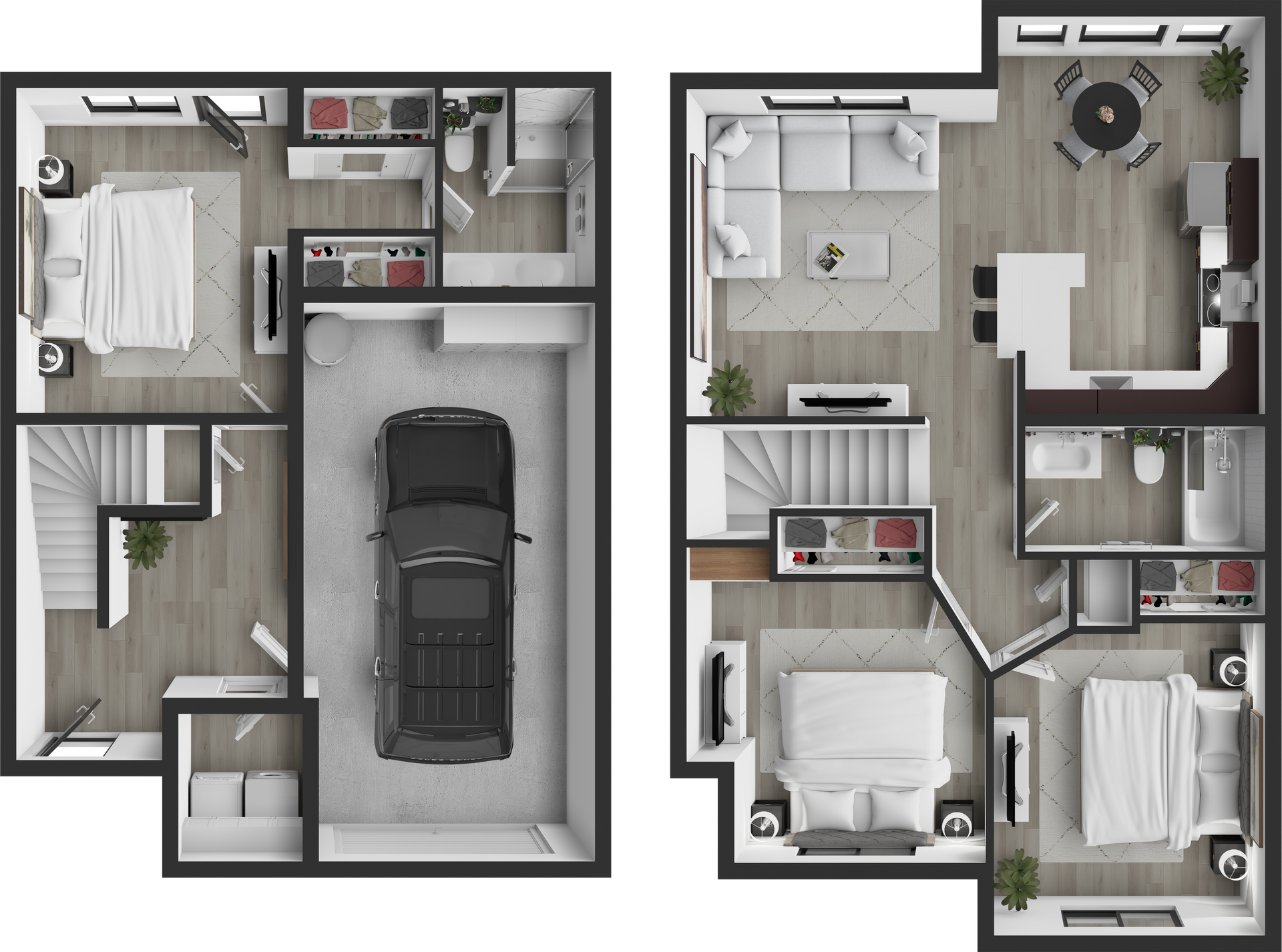 Lindsay Townhomes floor plan.