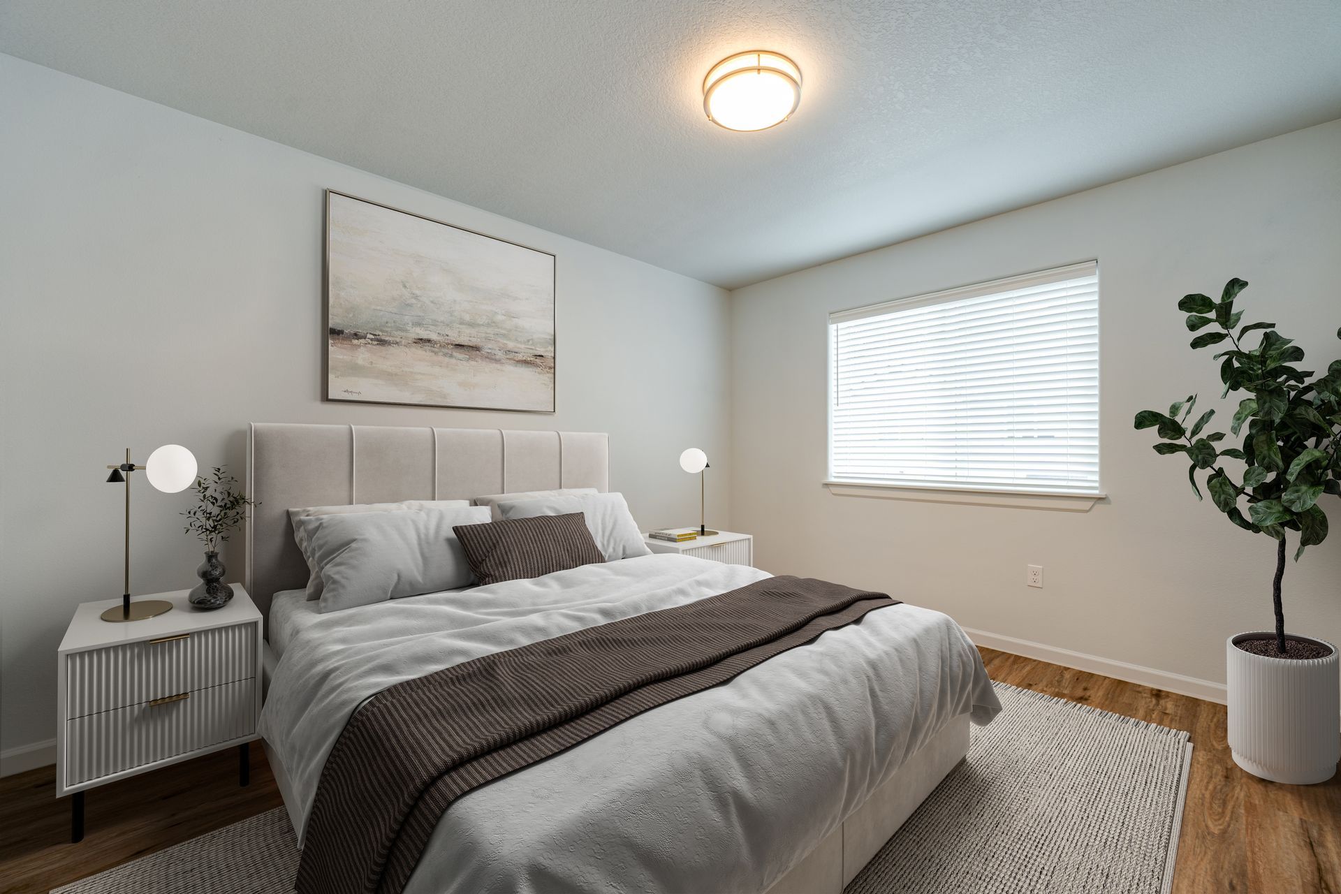 second second-floor bedroom furnished with window in the background