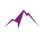 A purple mountain icon on a white background.