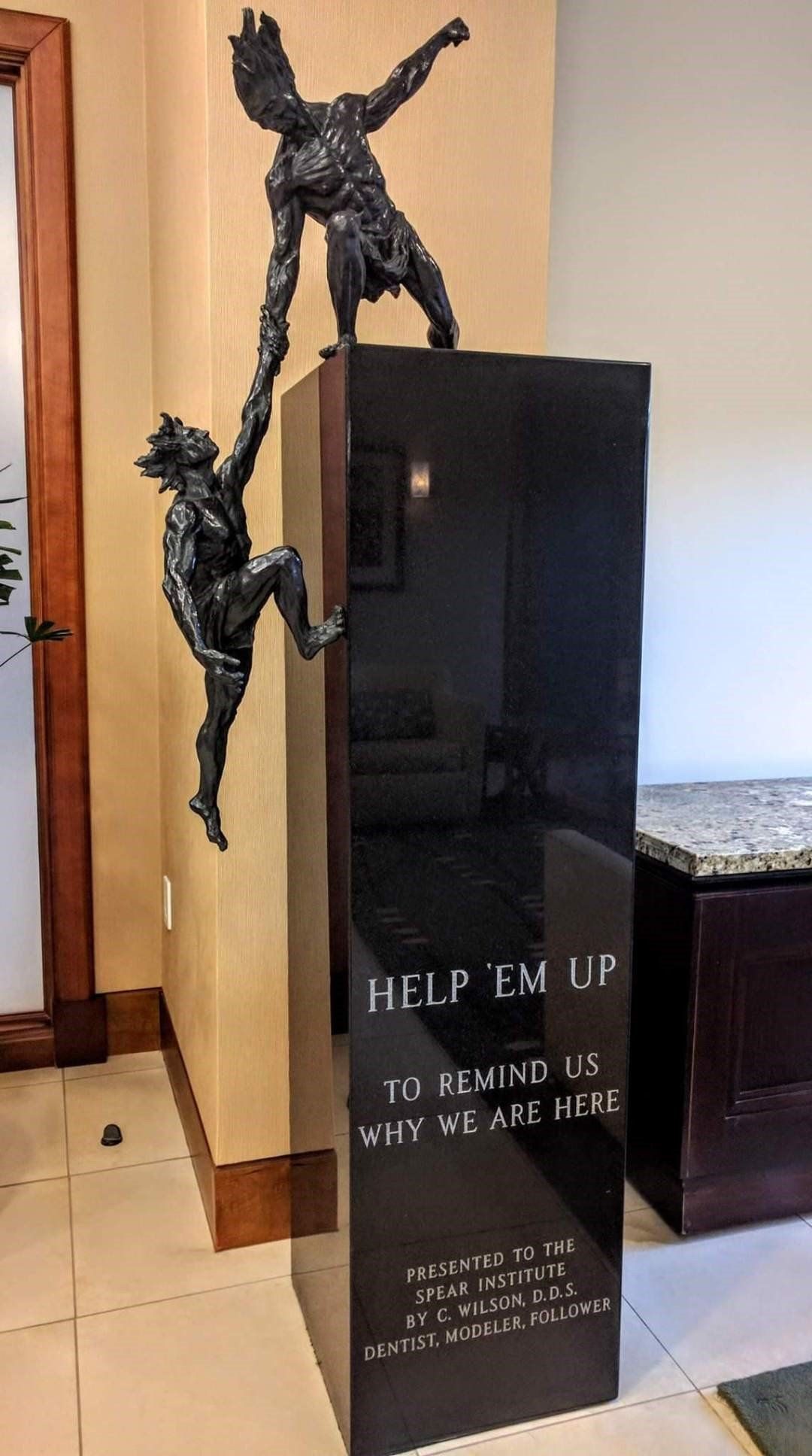 Family Dentistry — Sculpture Titled Help 'Em Up in Randolph, VT