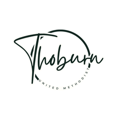 Logo for Thoburn United Methodist Church: Green script on a circular frame.