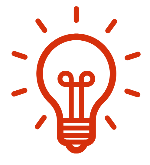 Glowing Lightbulb Icon