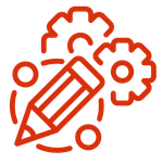 Pencil with Gears Icon