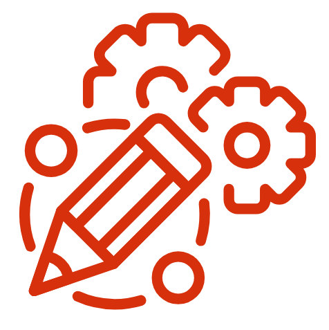 Pencil with Gears Icon