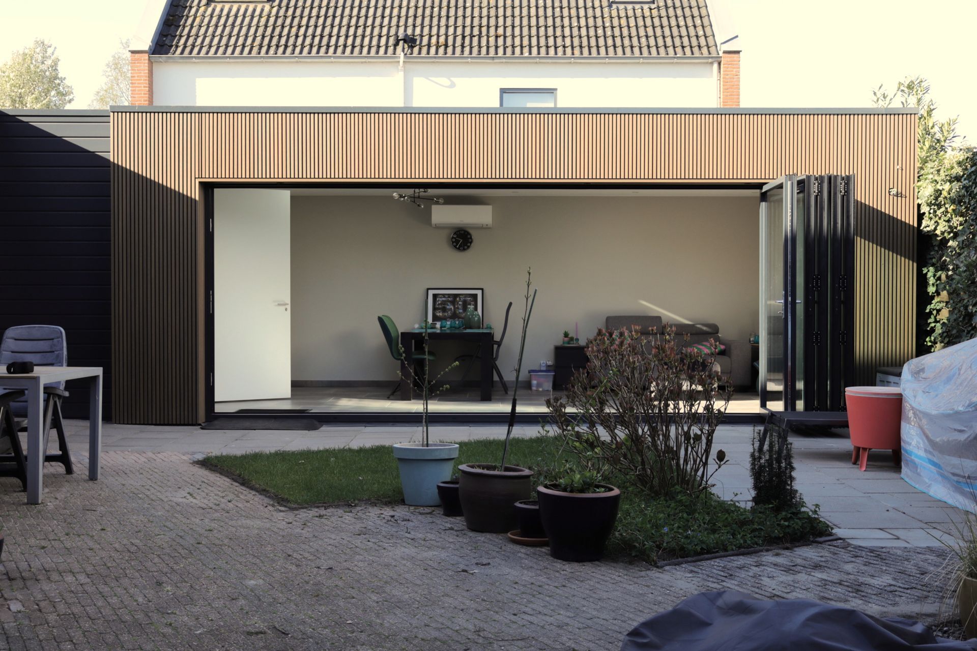 werkkamer tuinkamer aanbouw woning ontwerp