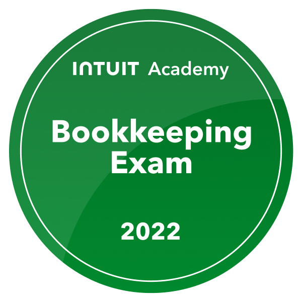 A green circle with the words bookkeeping exam 2022 on it