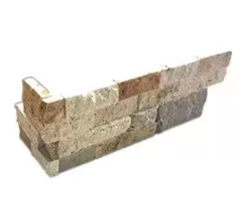 Mix travertine ledgestone corners — Jacksonville, FL — Stonecore