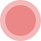 A pink circle with a white border on a white background.
