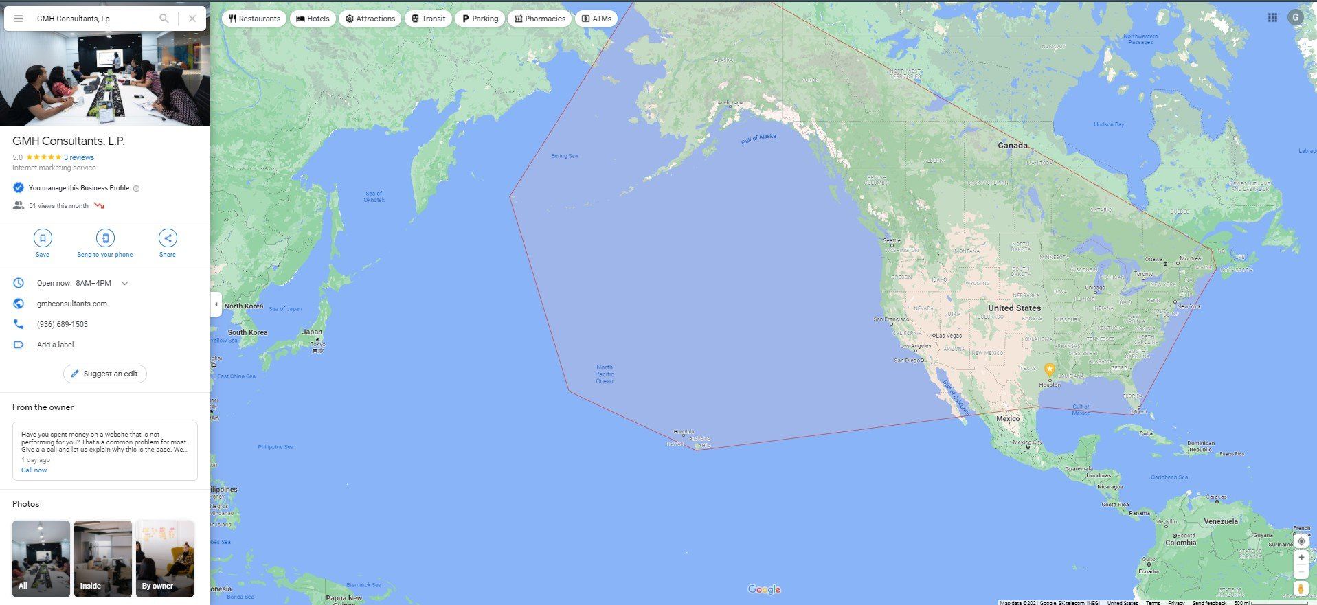 Picture of a Google Business Profile Listing