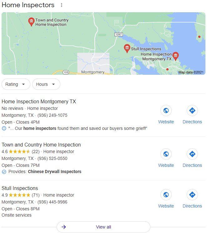 Picture of Google My Business local map box search results