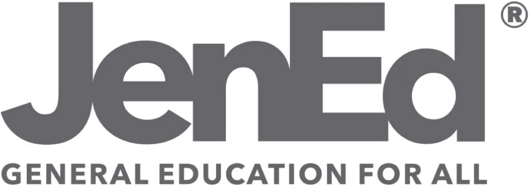 JenEd logo in gray with the tagline “GENERAL EDUCATION FOR ALL” underneath