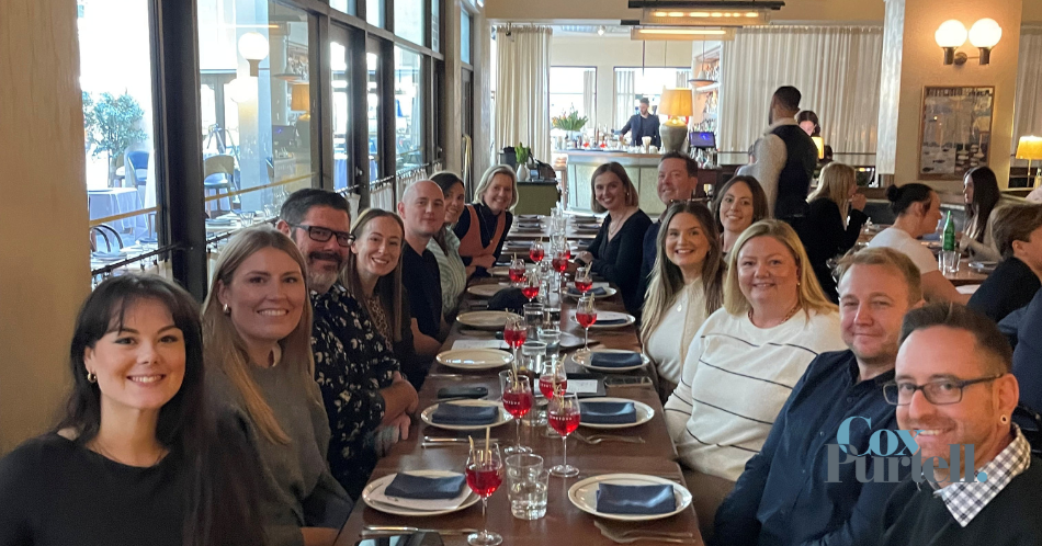Group photo Cox Purtell team at lunch