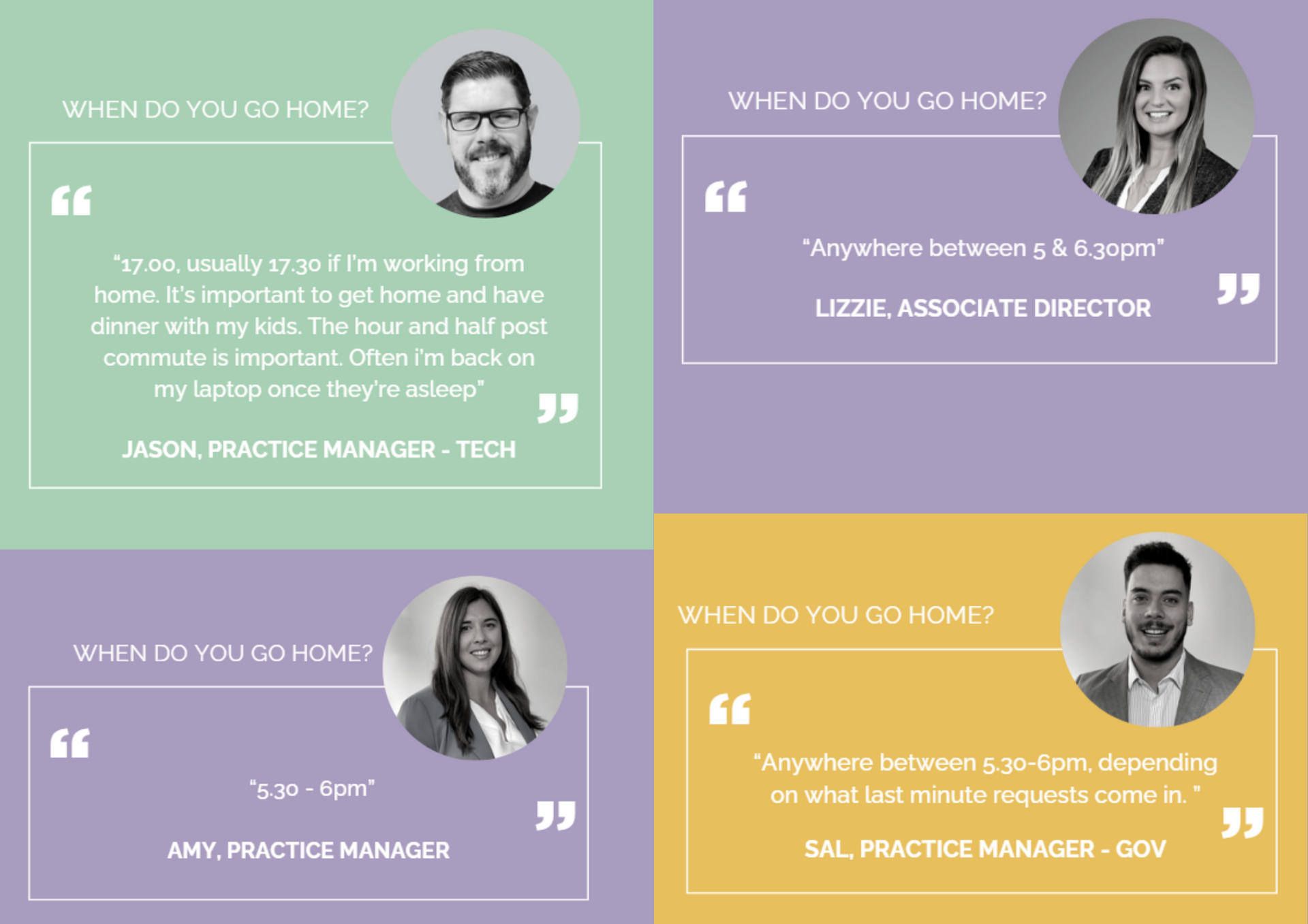 Quotes from the team on a day in the life of a recruiter