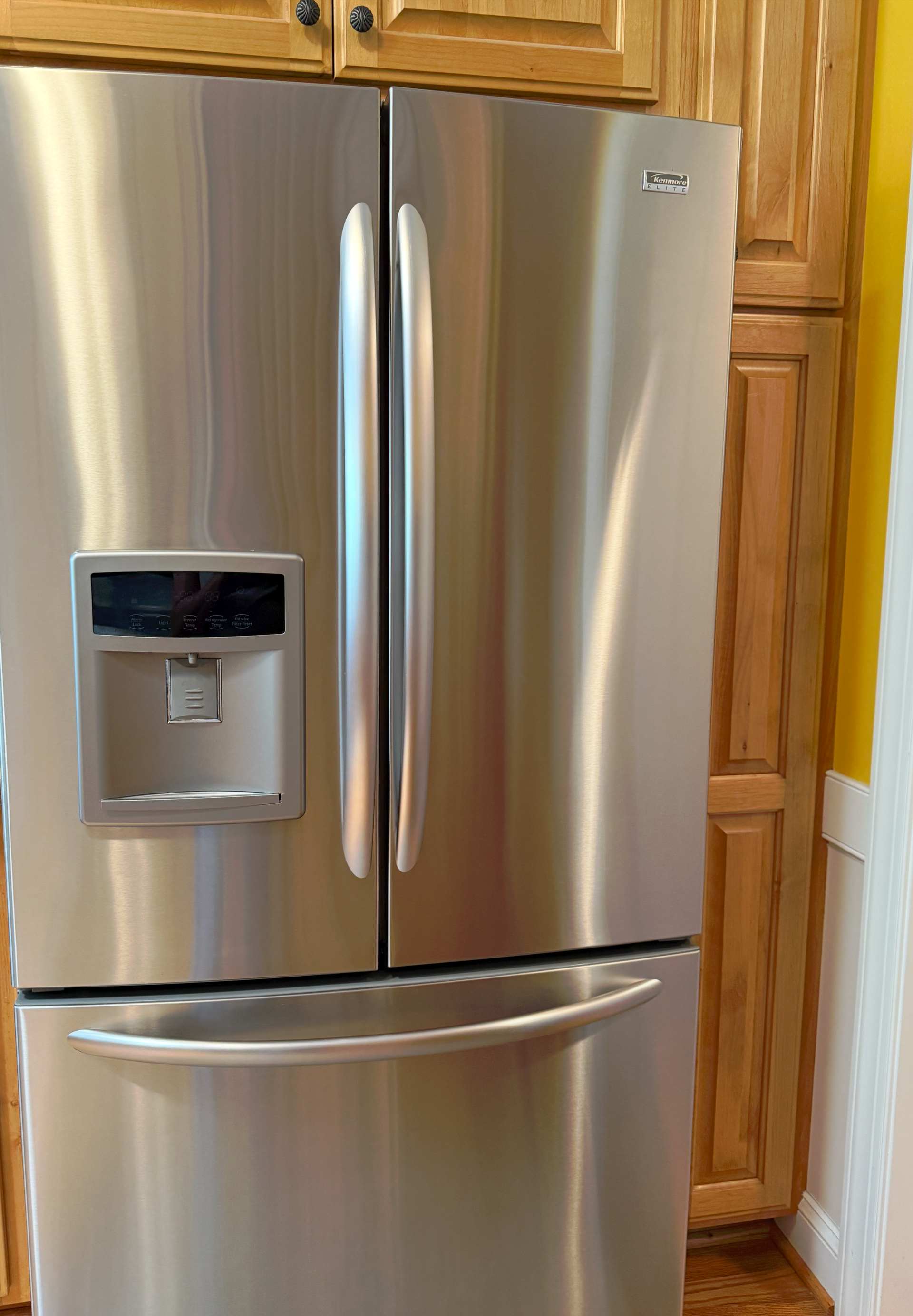 Polished stainless steel appliances