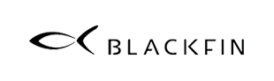 Ein Blackfin-Logo mit einem Fisch darauf auf weißem Hintergrund.