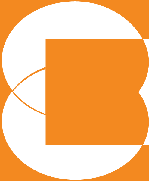 baje cafe and catering primary logo mark in orange