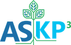 The askp3 logo is blue and green with leaves on it.