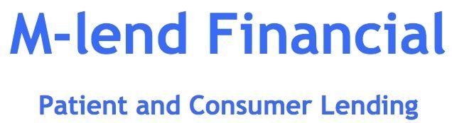 A logo for m-lend financial patient and consumer lending