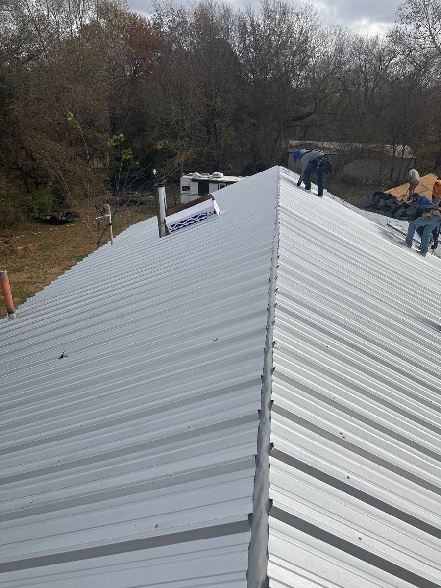 metal roofing project The Amish Roofer (940) 278-8299