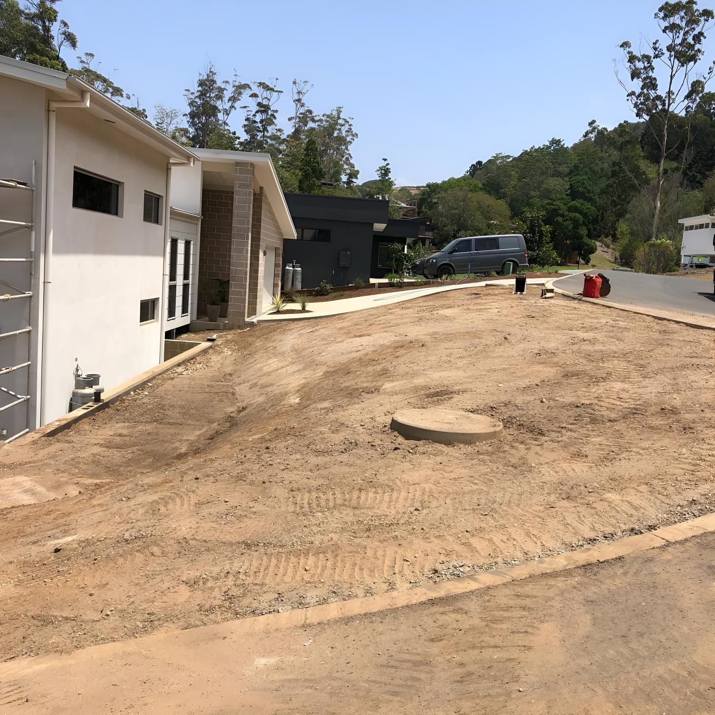 A House With a Lot of Dirt in Front of It — Limited Access Excavation In Suffolk Park, NSW