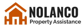 A logo for Nolanco Property Assistance with a house on it