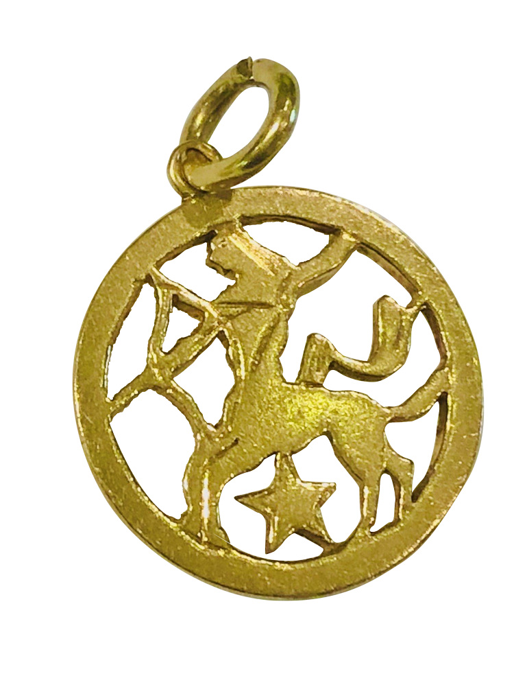 14K Sagittarius Zodiac Sign Charm/Pendant — Palm Beach, FL — Patti Esbia Antique & Estate Jewelry