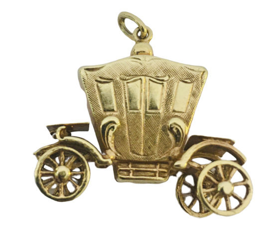 18K Antique Movable Carriage Charm — Silver Accessory in Palm Beach, FL