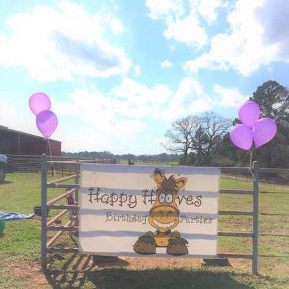 Host your next birthday with Happy Hooves Birthday Parties in Nacogdoches TX in Pine Top Stables and Grounds