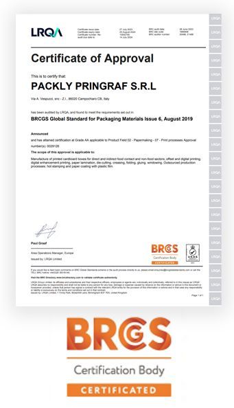 Certificazione BRC