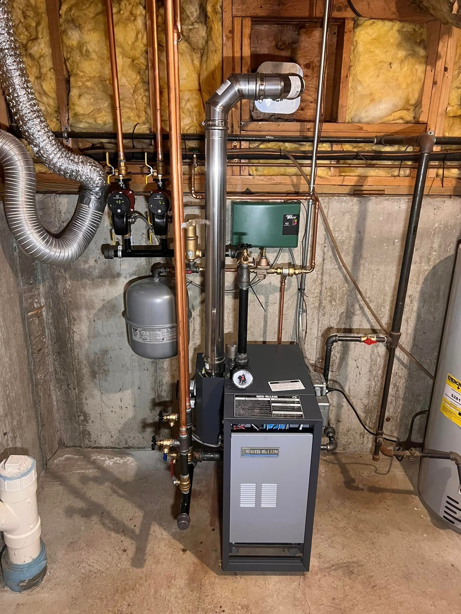 Dale Plumbing installed complete new heating system servicing in  Massachusetts Regions