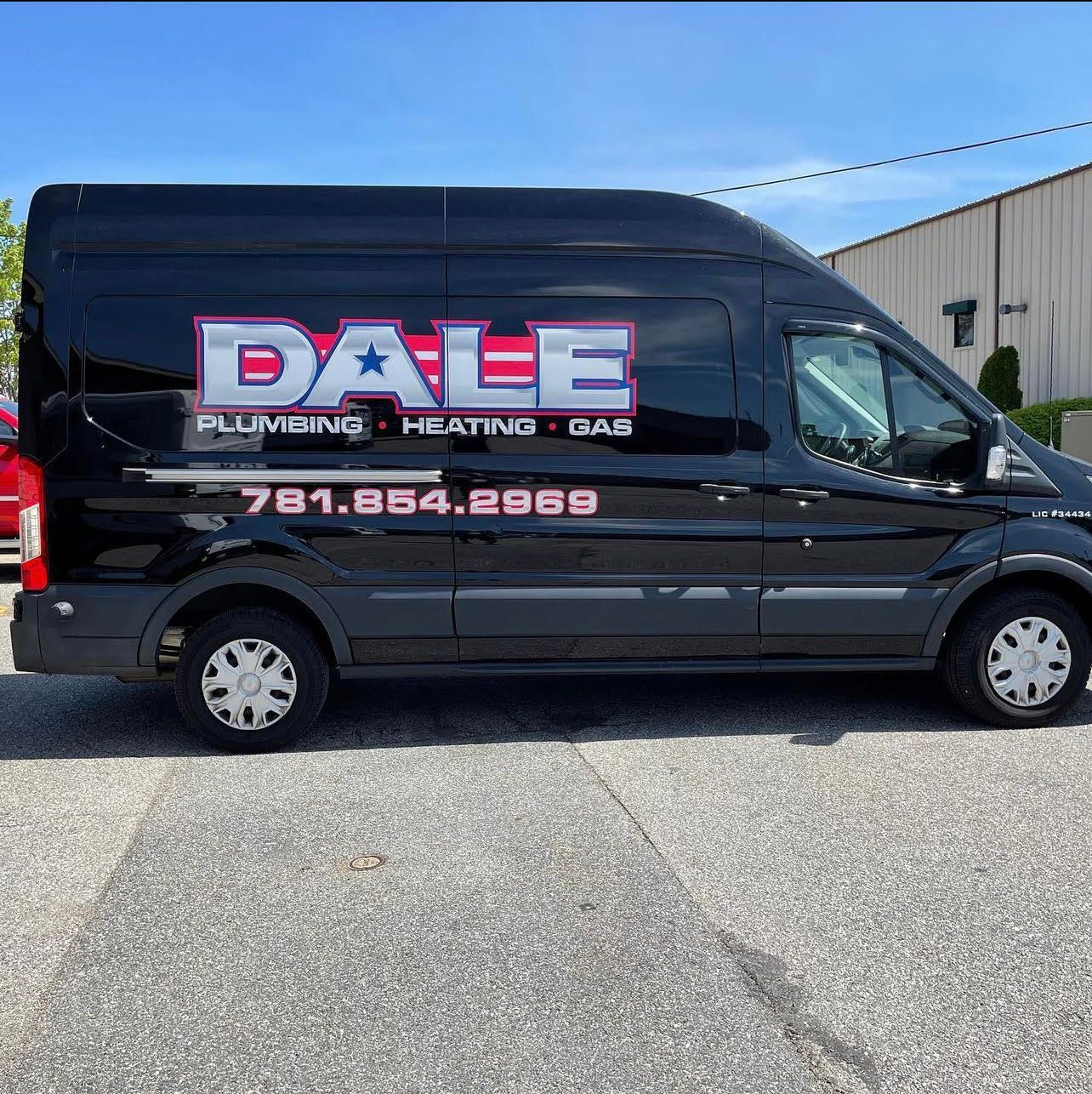 Dale Plumbing service van ready to serve in  Massachusetts Regions