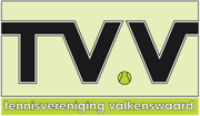 Logo voor Tennisvereniging Valkenswaard met zwarte letters