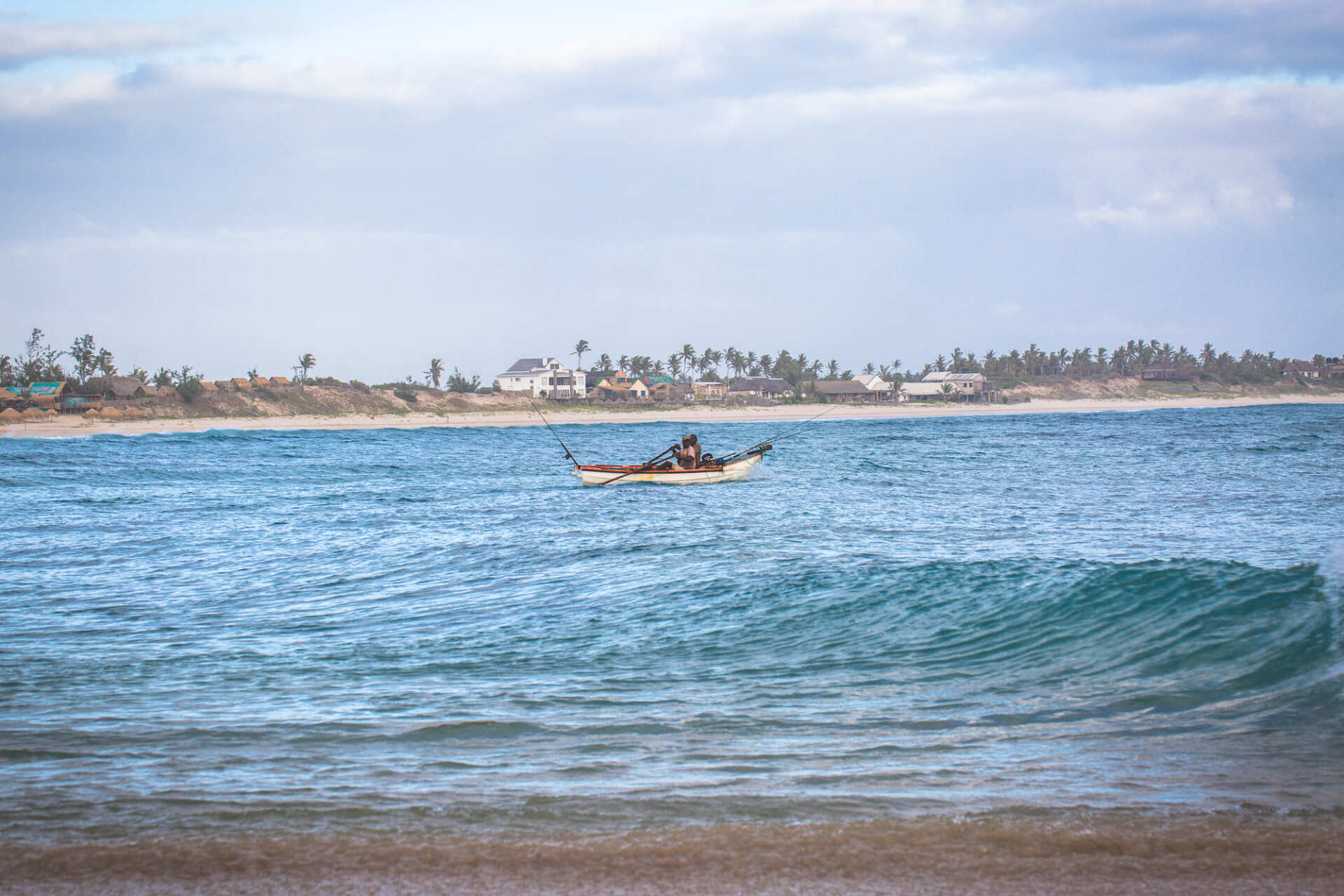 local people catching fish in tofo