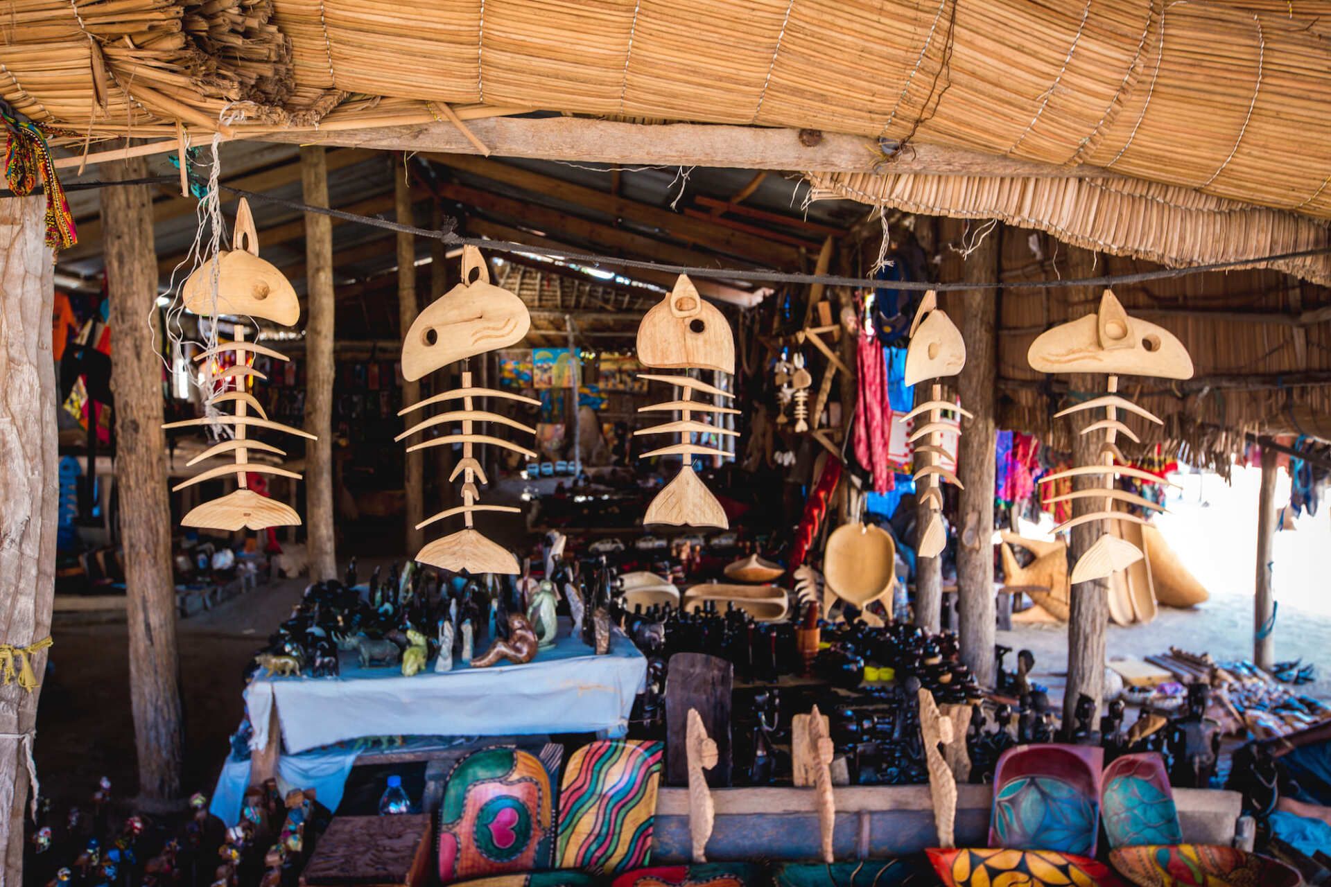 fish decor for sale at tofo market